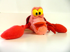 Vintage Disney The Little Mermaid Sebastian Crab Plush Stuffed Animal Toy 7"