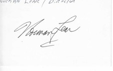 Norman Lear Signed Index Card Classic Producer All In The Family