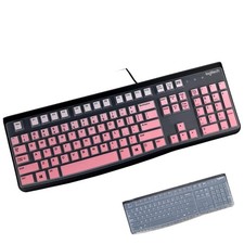 2 Pack Keyboard Cover for Logitech K120 MK120 Ergonomic Desktop USB Keyboard