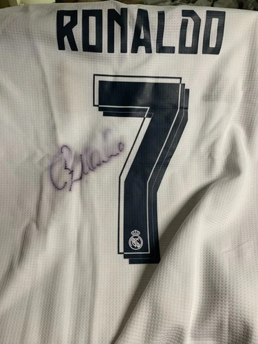 CRISTIANO RONALDO SIGNED ADIDAS FLY EMIRATES SOCCER  JERSEY W/CERT. NM