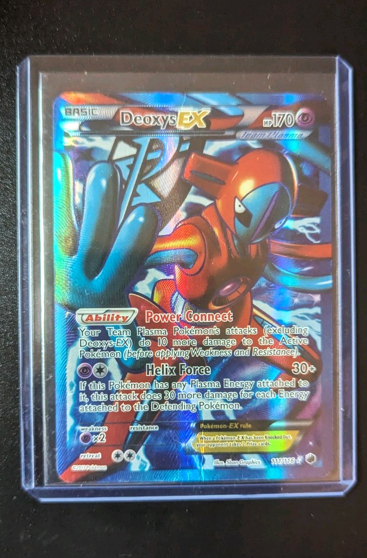 Pokemon Deoxys EX 111/116 Plasma Freeze Full Art Holo 2013 English Pokémon TCG