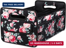 Car Trunk Organizers and Storage for SUV,Collapsible Multi Compartment Container