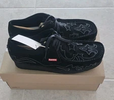Supreme x Clarks Wallabee Boots 'Western Cut Out' Black US Mens Size 11
