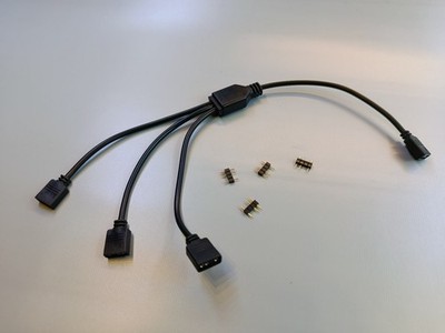RGB Verteiler 3-fach Kabel ca. 25 cm In: Mainboard ARGB Out: 3x ARGB 5V/3Pin