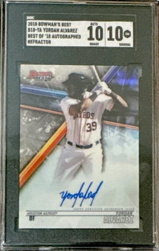 2018 Yordan Alvarez Astros SGC 10 Bowmans Best '18 Auto #B18YA Autograph Pop 4