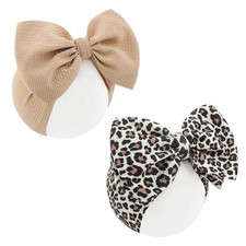 2Pcs Baby Girl Bows Leopard Print Headbands for Girls 7    Brown Bow Toddler H...