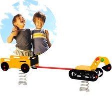 Federwippe Federtier BAGGER+ANHÄNGER Schaukelwippe Kinder Spielplatz DIN EN 1176