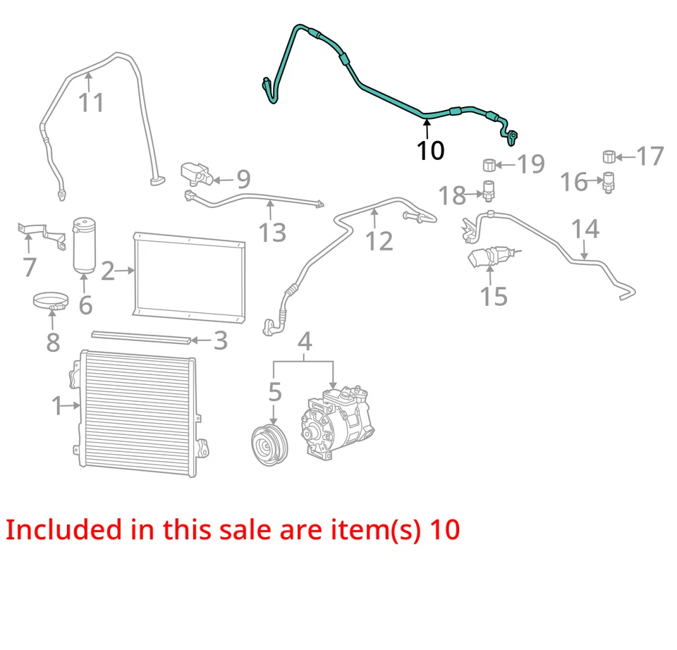 Manguera de aire acondicionado Porsche 997 911 2005-2012 OEM Foto 3 de 4