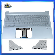For HP Pavilion 15-EG 15-EH Silver Palmrest US Backlit Keyboard SD FP