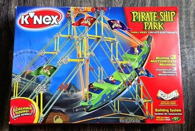 K'NEX Pirate Ship Park Thrill Ride Motorized Building Set with Sounds 