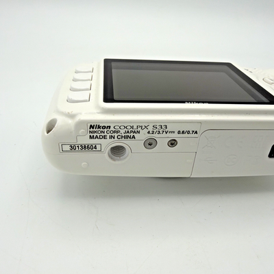 Nikon COOLPIX S33 Waterproof 13.2MP HD Digital Camera White CMOS