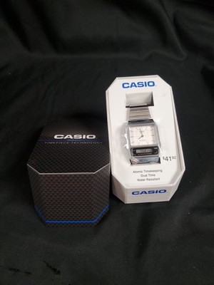 Casio AQ800E-7ATN Men's Vintage White Dial Analog Digital Dual Time Watch NEW