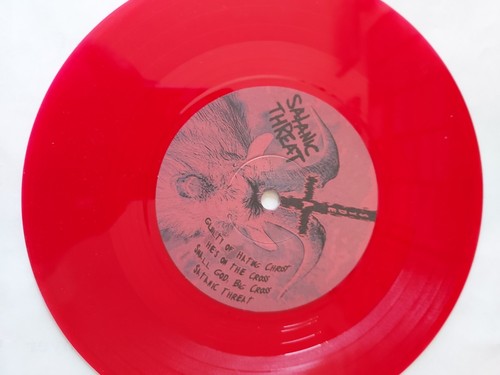 Satanic Threat - In To Hell 7” 2008 Gloom Records Rare OOP Minor Threat Midnight - Picture 4 of 6