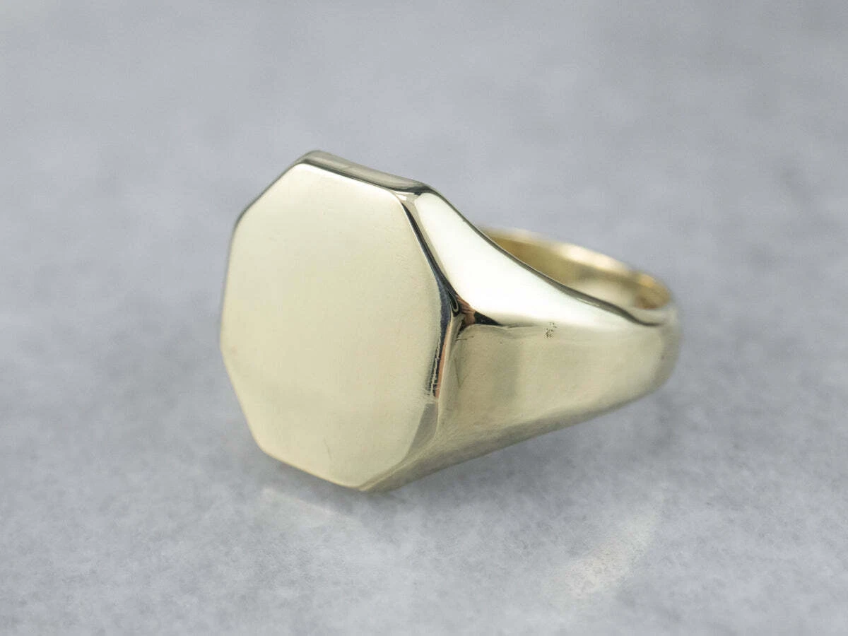 Octagon signet hotsell ring