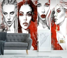 3D Style Girl 41016NA Wallpaper Wall Murals Removable Wallpaper Fay