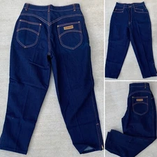 Vintage Gitano Jeans High Waist Tapered Leg Ankle Zip 80s Size 12 28.5 in Waist