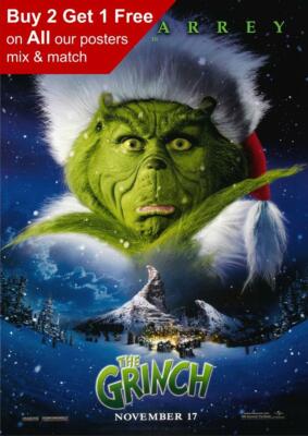How The Grinch Stole Christmas 2000 Filmposter A5 A4 A3 A2 A1