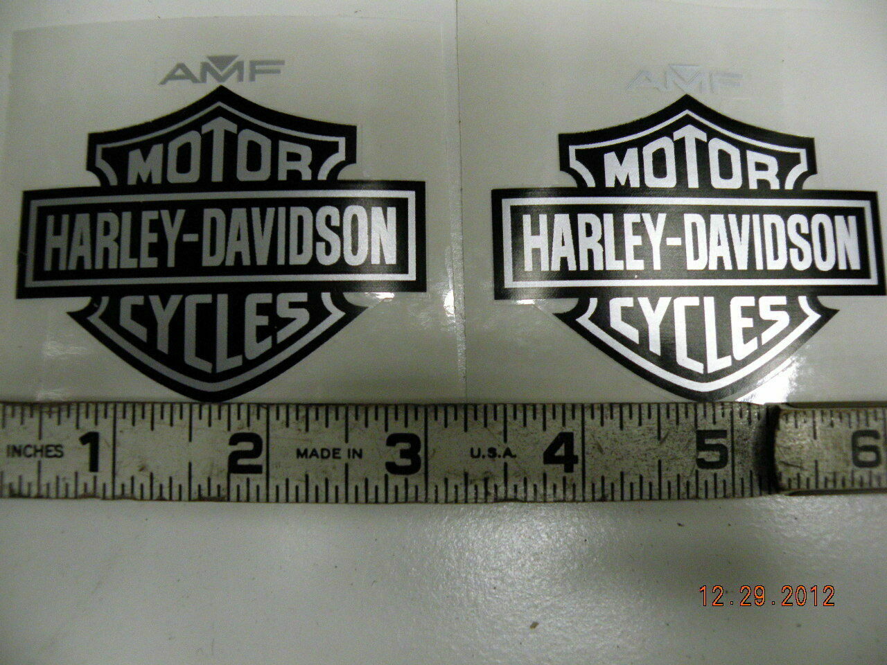 AMF GAS TANK DECALS STICKERS HARLEY FX LOW RIDER SPORTSTER BAR SHIELD