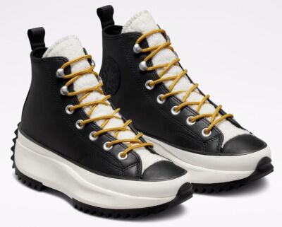 Converse Run Star Hike Leather Sherpa Platform High Top 573110C