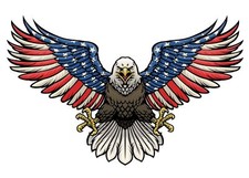 New AMERICAN FLAG BALD EAGLE USA DECAL STICKER