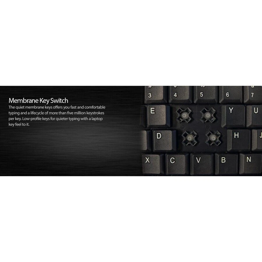 Adesso AKB-410UB Slim Touch Mini Keyboard with Built in Touchpad - Black - Image 3 of 4