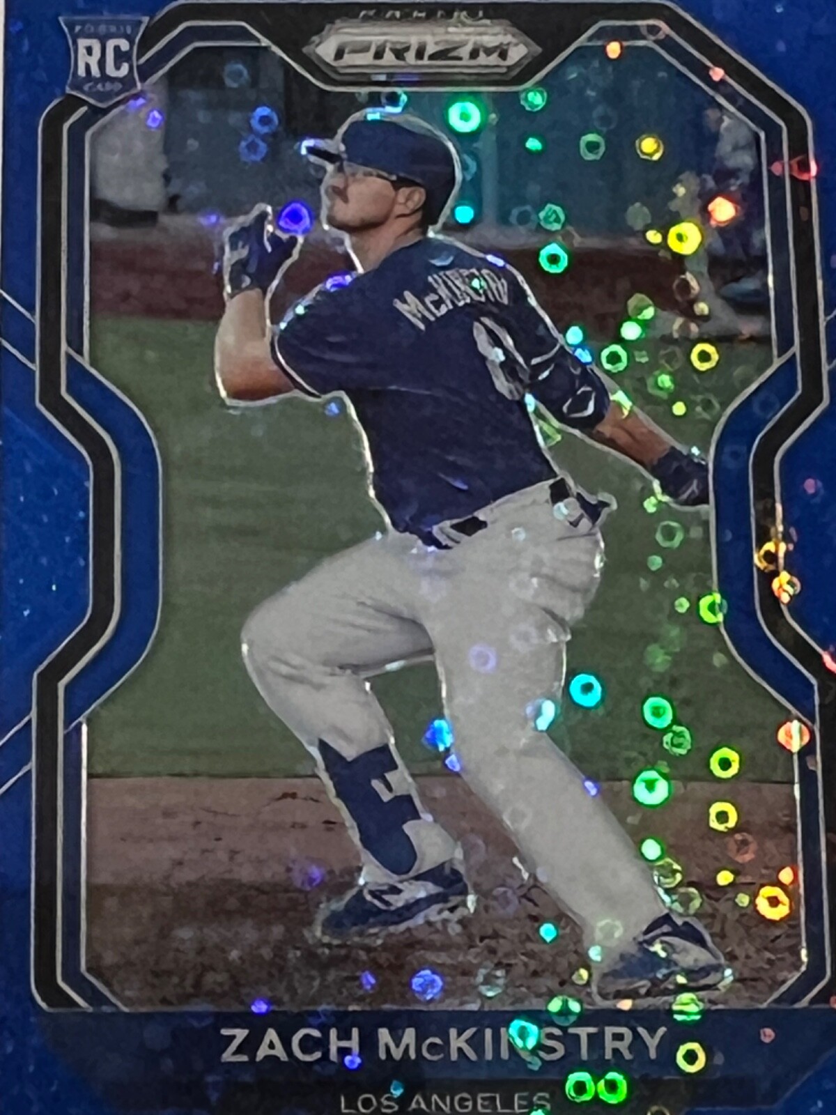 2021 Panini Prizm Zach Mckinstry Blue Donut Prizm /199 #92 Dodgers
