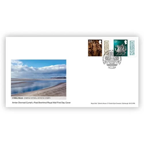 GB 2024 WALES Definitive Stamps FIRST DAY COVER TH postmark, issue 14/11/24