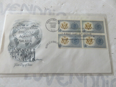 Ersttagsumschlag USA 1962 Malaria im 4er Block illustriert