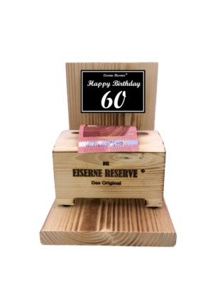Eiserne Reserve   Geldbox 60 Geburtstag Geldgeschenk - Geschenkidee zum 60.