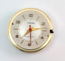 Vintage HANOVER Antimagnetic Mens 32mm Swiss Wind Up Watch Movement PARTS REPAIR