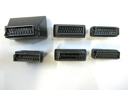 Scart to AV Adapter Plug Connector Extension Bulk Lot of 6pcs - Picture 3 of 4