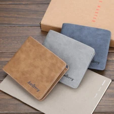 Retro Leather Minimalist Bifold Wallets For Men RFID Blocking Slim Mens Wallet