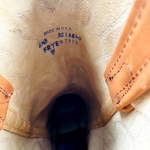 Botas Frye Western De Colección Años 80 Cuero Caramelo Mujer’s 6 1/2b Tacón Pilable - Imagen 22 de 22