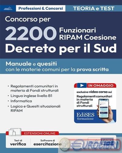 9791256023363  CONCORSO 2200 FUNZIONARI RIPAM COESIONE. EDISES PROFESSIONALE