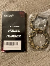 Cast Iron Brass Finish House Address Number 8 Brass Finish House New 