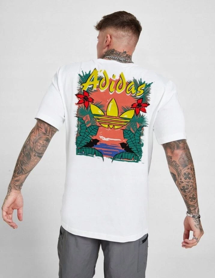 NEW MENS ADIDAS OG SUMMER SUNSET TEE SHIRT LARGE~#HF8928 |