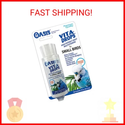 KORDON OASIS #80257 Vita Drops for Small Birds, 2- ounce liquid multivitamin