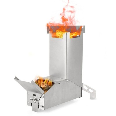 Camping Rocket Stove Foldable Wood Burner Burning 