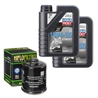 Hiflo ÖLfilter Set LM 15W-50 Street 2L FüR Hyosung GD 250 R I KM4NF46D Bj.2017