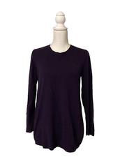 J. Jill Purple Long Sleeve Crew Neck Sweater Cotton Blend Size Small Petite