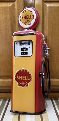 Shell Gas Pump Metal Sign Garage Shop Parts Tools Vintage Style Wall ...