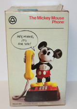 MICKEY MOUSE touch dial vintage 1980 BELL telephone in box