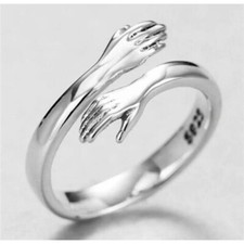 925 Sterling SilveHug Ring Special For Girlfriend Boyfriend Husband Wife Her Him