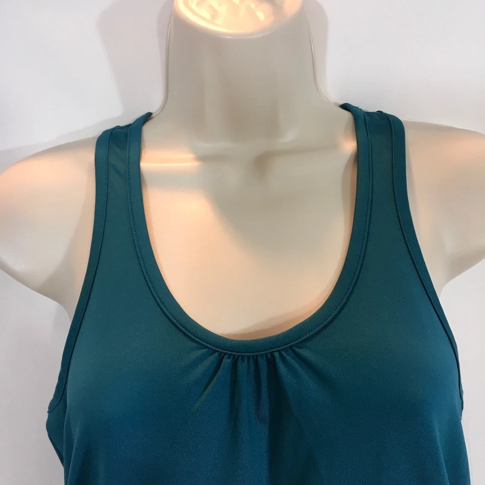  Runningskirts.com Lagoon Blue Green Ruffle Racer Back Tank Size Small - Image 4 of 4