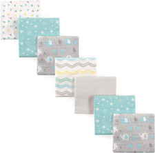 Luvable Friends Unisex Baby Cotton Flannel Receiving Blankets, Basic Elephant 7-
