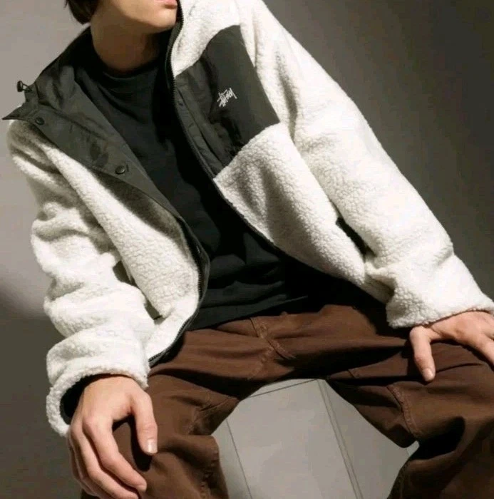 Stussy Stock Sherpa Reversible Jacket Size L - Image 4 of 4