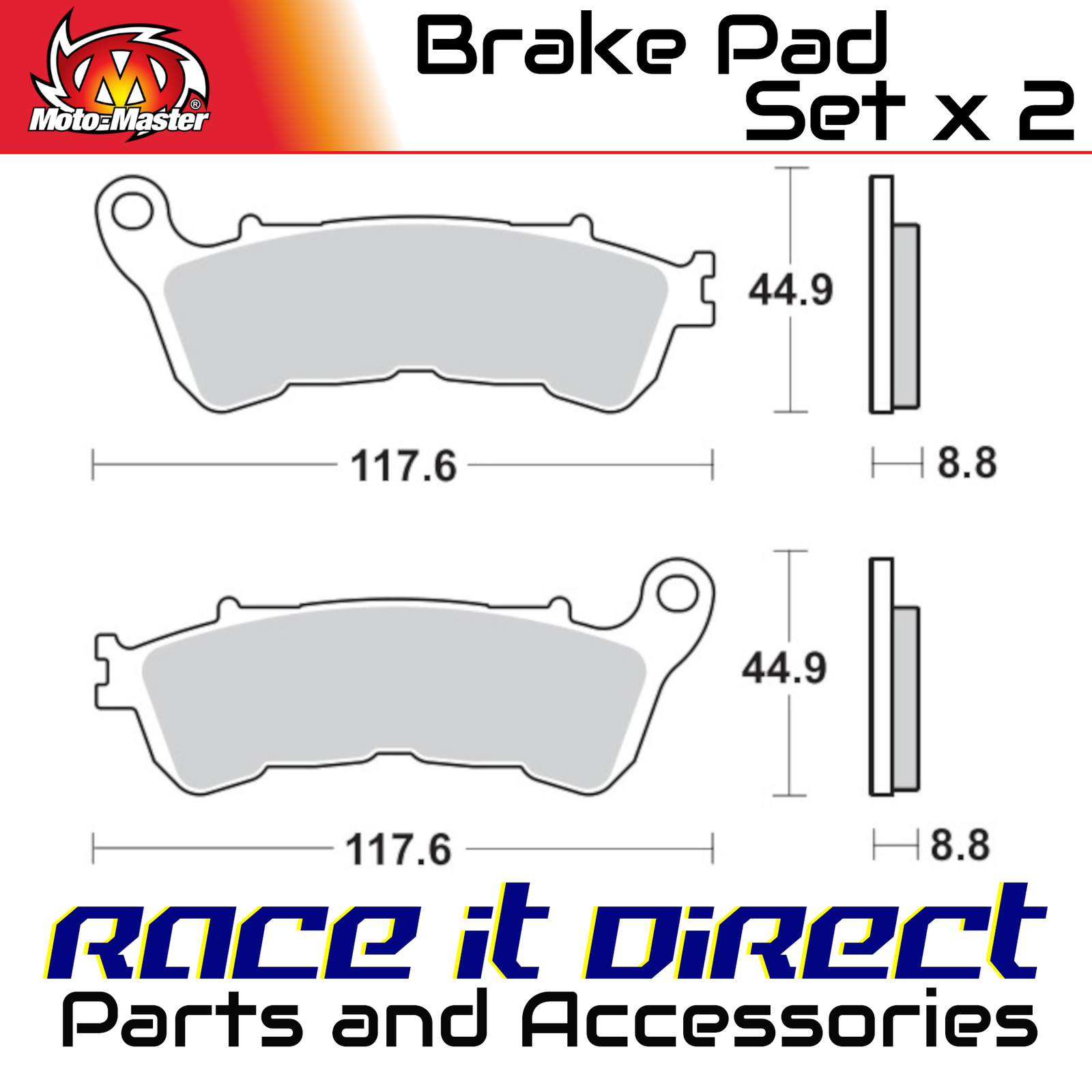 Brake Pads for HONDA VFR 800 X CROSSRUNNER ABS 2011-2014 Front Organic MM