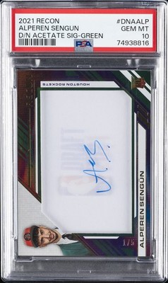 2021 PANINI RECON DRAFT NIGHT ACETATE SIGNATURES ALPEREN SENGUN 1/5 PSA 10 AUTO