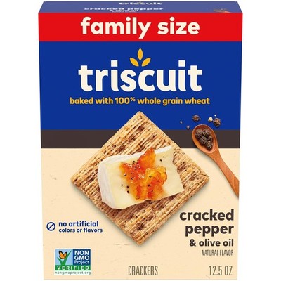 Cracked Pepper Olive Oil Triscuit 12.5 oz Family