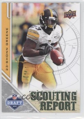 2009 Upper Deck Draft Edition Scouting Report Shonn Greene #207 0b1